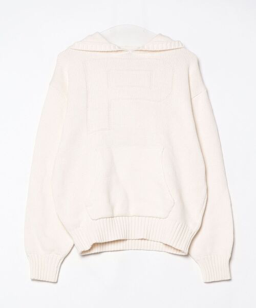 セール】atmos pink Big Logo Knit Hoodie / アトモス ピンク