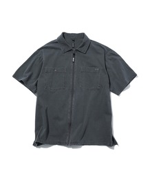 SILAS | PIGMENT DYED S/S FULL ZIP SHIRT(シャツ/ブラウス)