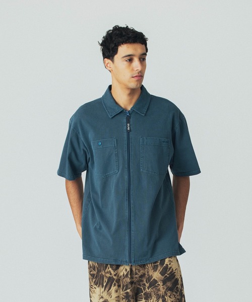 SILAS(サイラス)の「PIGMENT DYED S/S FULL ZIP SHIRT(シャツ/ブラウス・メンズ・ブラック/ブルー・M/L)」の3枚目の写真