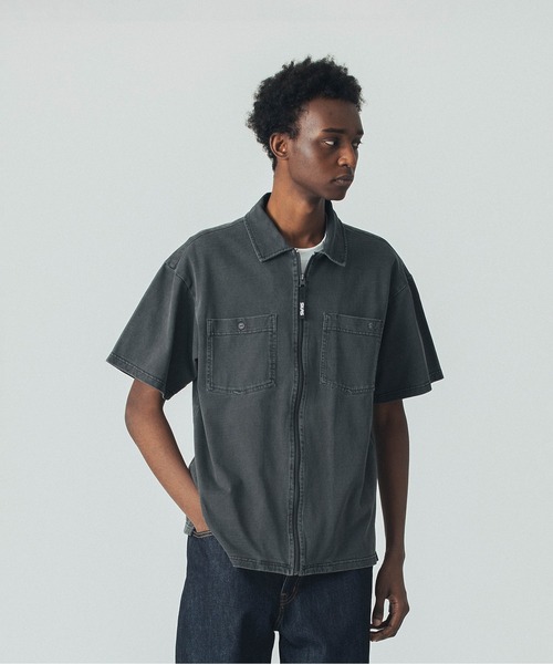 SILAS(サイラス)の「PIGMENT DYED S/S FULL ZIP SHIRT(シャツ/ブラウス・メンズ・ブラック/ブルー・M/L)」の6枚目の写真