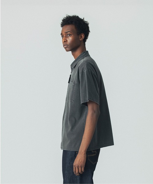 PIGMENT DYED S/S FULL ZIP SHIRT（シャツ/ブラウス）｜SILAS