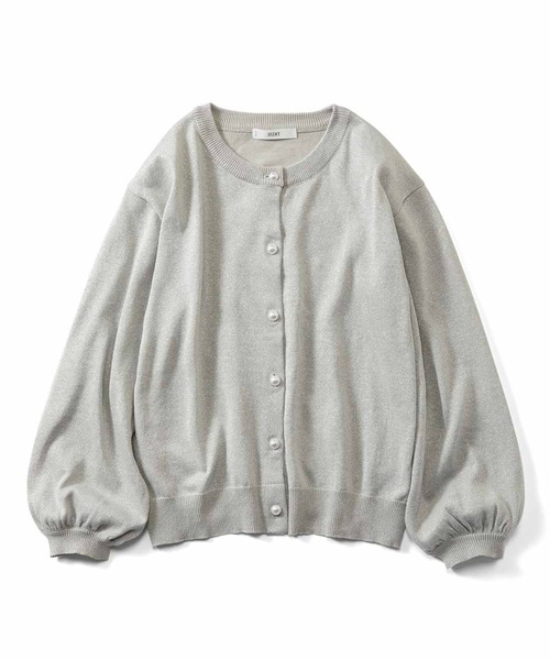 IEDIT(イディット)の「IEDIT 上品なラメがきらめくパール調ボタンカーディガン(カーディガン/ボレロ・レディース・ライトブルー/シルバーグレー/ブラック・M/L/LL/3L/4L/S)」の12枚目の写真