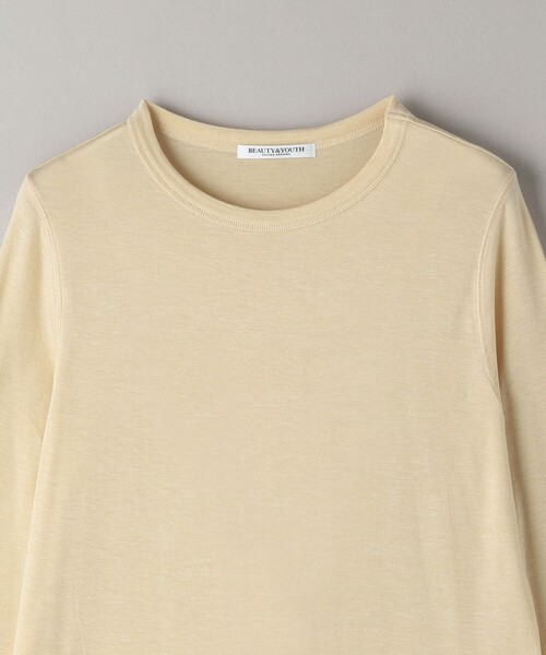 セルロースブレンド クルーネック カットソー　ホワイト セール】セルロースブレンド クルーネック カットソー（Tシャツ