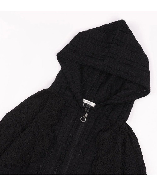 FANCY CLUB】PLUMPY LACE LINE HOOD ZIP-UP / 【ファンシー
