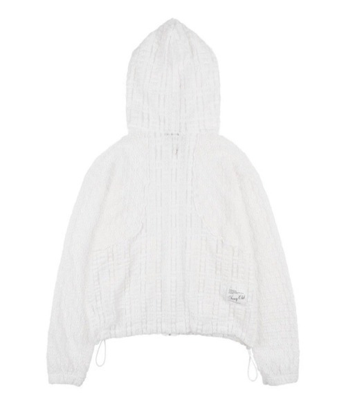 FANCY CLUB】PLUMPY LACE LINE HOOD ZIP-UP / 【ファンシー