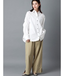 CIS. | CIS． タックパネルビッグシャツ ウォッシャブル 無地(シャツ/ブラウス)