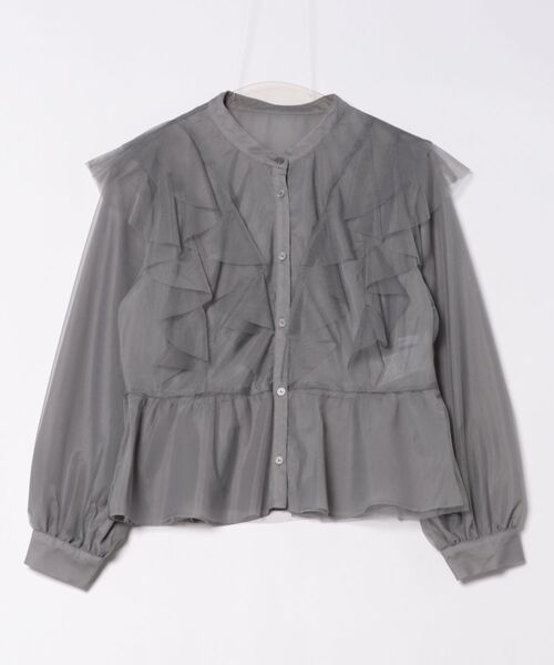 m.f.editorial(エムエフエディトリアル)の「【ハンドウォッシャブル】m.f.エディトリアル レディース フリル 前開き 長袖 ブラウス(シャツ/ブラウス・レディース・ブラック/ベージュ/グレー系その他2・FREE)」の16枚目の写真