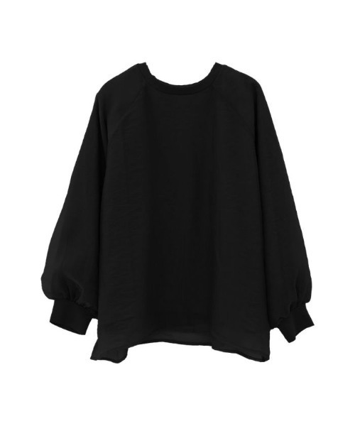 aquagarage(アクアガレージ)の「オーガンジーシアー長袖トップス(Tシャツ/カットソー・レディース・グレイッシュベージュ/ブラック・M)」の11枚目の写真