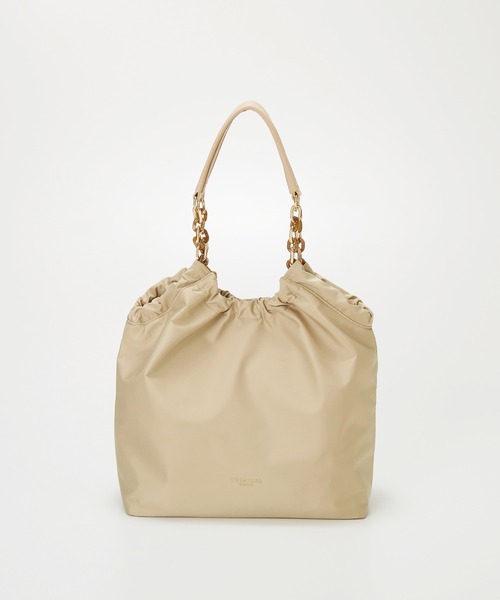 【TREASURE TOPKAPI】コンビチェーン ギャザー ナイロン トートバッグ
