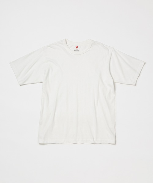 BIOTOP（ビオトープ）の「【Hanes for BIOTOP】 WASHED COTTON CREW NECK T-SHIRTS 2P（Tシャツ/カットソー・メンズ・ホワイト/ブラック系その他・S/M/L/XL）」の11枚目の写真