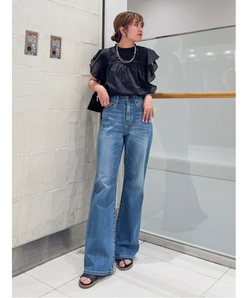 ＼SALE15%OFF+2点購入で10%OFFクーポン有／即日発送/Ungrid アングリッド コットンノースリフリルブラウス 112530447001  25SS 2025春夏 キャンセル返品不可 Ungrid ＼SALE15%OFF+2点購入で10%OFFクーポン有／即日発送