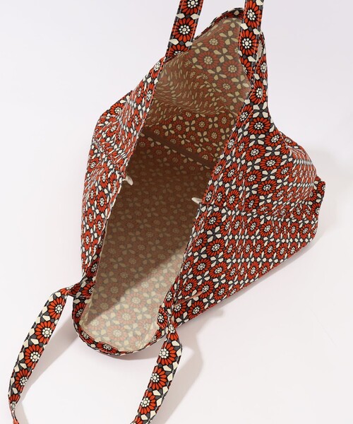 SOULEIADO（ソレイアード）の「SOULEIADO コットンオックス ポケッタブルトートバッグ（トートバッグ・レディース・オレンジ系その他2/ライトグリーン・FREE）」の5枚目の写真