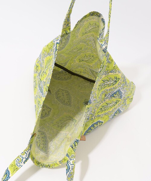 SOULEIADO（ソレイアード）の「SOULEIADO コットンオックス ポケッタブルトートバッグ（トートバッグ・レディース・オレンジ系その他2/ライトグリーン・FREE）」の4枚目の写真