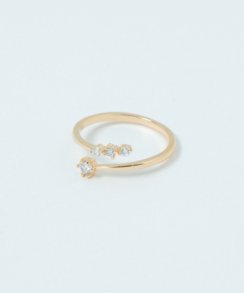 studio CLIP(スタディオクリップ)の「【daily CLIP】オープンエンドストーンリング(リング・レディース・その他1/その他2・FREE)」の1枚目の写真