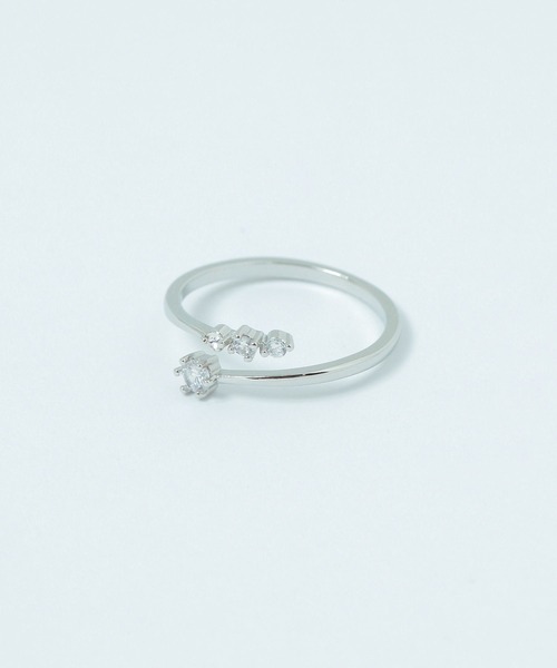 studio CLIP(スタディオクリップ)の「【daily CLIP】オープンエンドストーンリング(リング・レディース・その他1/その他2・FREE)」の2枚目の写真