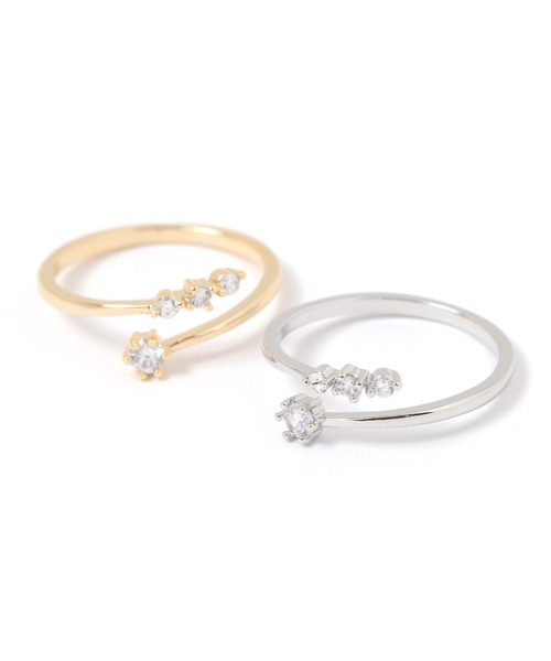 studio CLIP(スタディオクリップ)の「【daily CLIP】オープンエンドストーンリング(リング・レディース・その他1/その他2・FREE)」の3枚目の写真