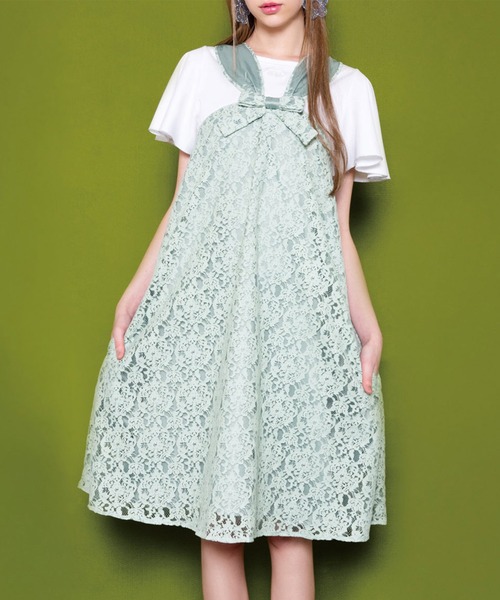 MILK バニージャンパースカート Bunny レース ジャンパースカート | 可愛いファッション - MILK