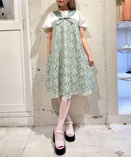 MILK バニージャンパースカート Bunny レース ジャンパースカート（ジャンパースカート）｜MILK