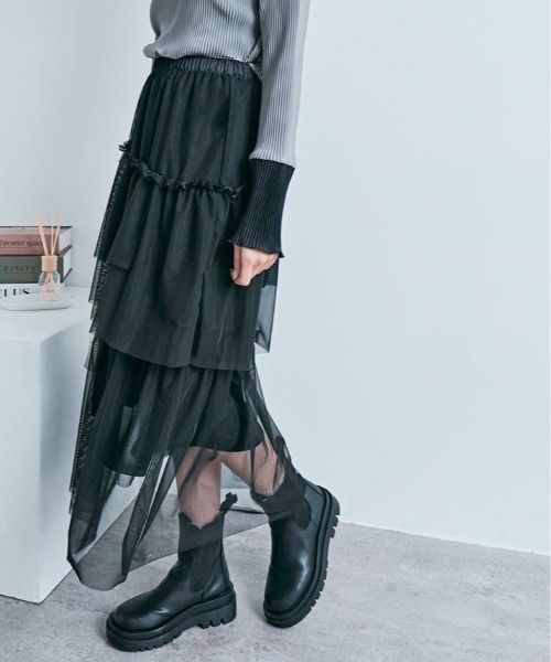 チュールインナー付きスカート スカート インナー付き チュールスカート : ZOZOTOWN Yahoo!店