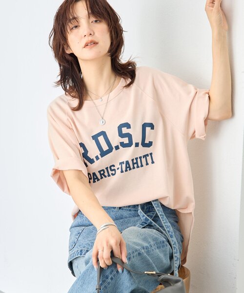 RIVE DROITE（リヴドロワ）の「【Yossshiiii企画/6色展開/ひんやりタッチ】R.D.S.CロゴTee（Tシャツ/カットソー・レディース・ブラック/ホワイト/ブラウン/モカ/ミント/ネイビー/ピンク・FREE）」の7枚目の写真