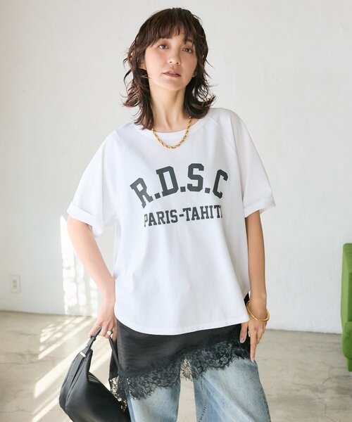 RIVE DROITE（リヴドロワ）の「【Yossshiiii企画/6色展開/ひんやりタッチ】R.D.S.CロゴTee（夏服）（Tシャツ/カットソー・レディース・ブラック/ホワイト/ブラウン/モカ/ミント/ネイビー/ピンク・FREE）」の19枚目の写真