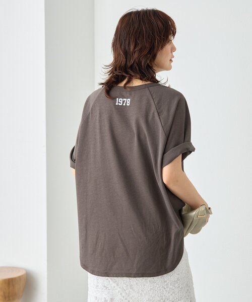 RIVE DROITE（リヴドロワ）の「【Yossshiiii企画/6色展開/ひんやりタッチ】R.D.S.CロゴTee（Tシャツ/カットソー・レディース・ブラック/ホワイト/ブラウン/モカ/ミント/ネイビー/ピンク・FREE）」の12枚目の写真