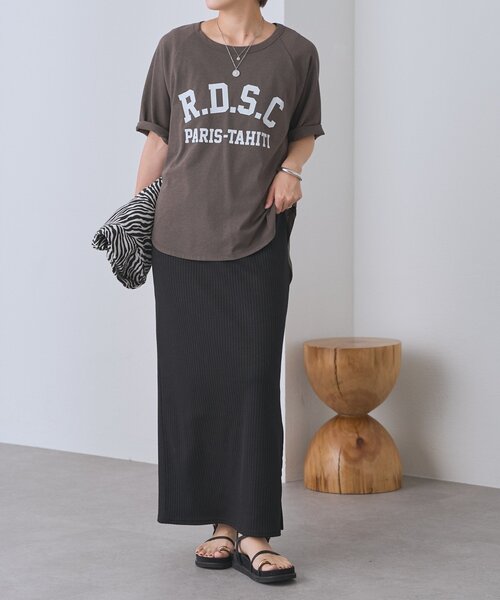 RIVE DROITE（リヴドロワ）の「【Yossshiiii企画/6色展開/ひんやりタッチ】R.D.S.CロゴTee（Tシャツ/カットソー・レディース・ブラック/ホワイト/ブラウン/モカ/ミント/ネイビー/ピンク・FREE）」の20枚目の写真