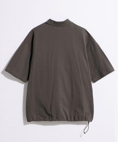 セール】【SLICK/スリック】40/2 Moss Stitch Drawstring Polo