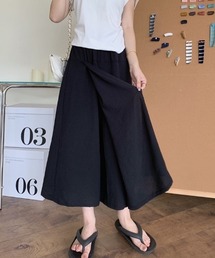 シンプルハイウエストワイドパンツ