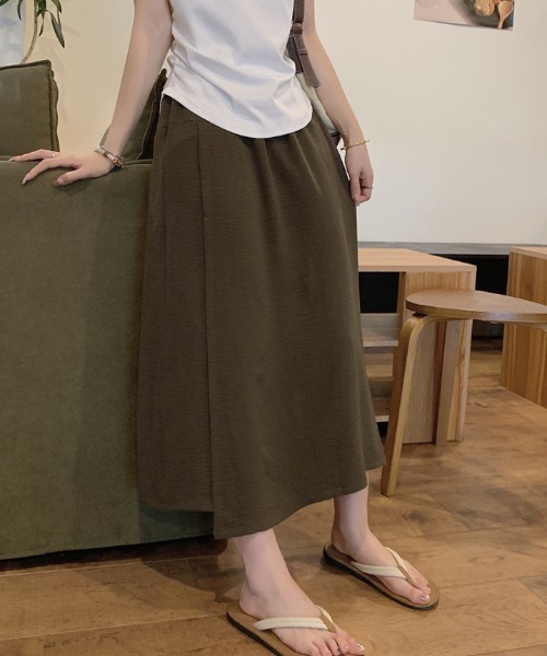 FAVORITO(ファヴォリート)の「シンプルハイウエストワイドパンツ(その他パンツ・レディース・カーキ/ブラウン/ブラック/ベージュ・XL/L/M)」の16枚目の写真