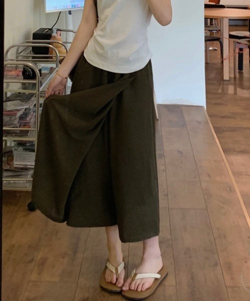 FAVORITO(ファヴォリート)の「シンプルハイウエストワイドパンツ(その他パンツ・レディース・カーキ/ブラウン/ブラック/ベージュ・XL/L/M)」の11枚目の写真