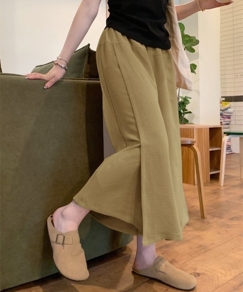FAVORITO(ファヴォリート)の「シンプルハイウエストワイドパンツ(その他パンツ・レディース・カーキ/ブラウン/ブラック/ベージュ・XL/L/M)」の7枚目の写真