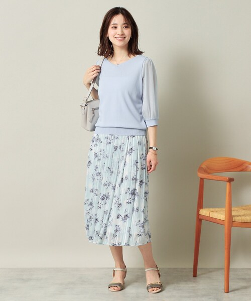 ITS'DEMO(イッツデモ)の「◆【UVケア/接触冷感/アンチピリング/洗濯機OK】袖シアーニット(ニット/セーター・レディース・ブラック/オフホワイト/サックスブルー/ピンク系・00)」の20枚目の写真