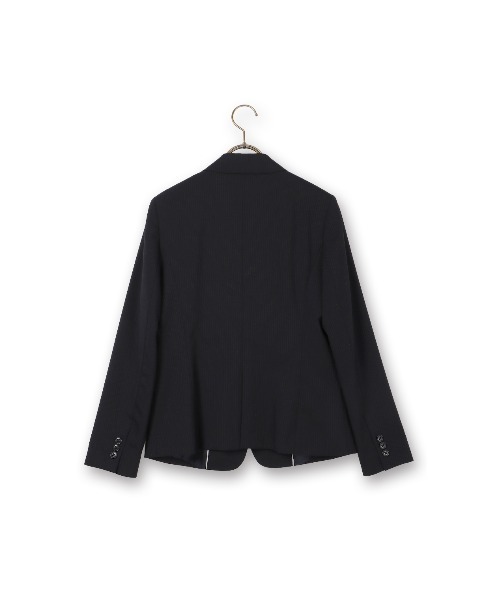 AOYAMA（アオヤマ）の「【洗える・防シワ・ストレッチ】きちんと見えを叶える♪テーラードジャケット/ストライプ｜通勤＆オフィス＆入卒＆セレモニー＆オケージョン〈大きいサイズあり〉（スーツジャケット・レディース・ネイビー・17号/15号/13号/11号/9号/7号/5号）」の10枚目の写真