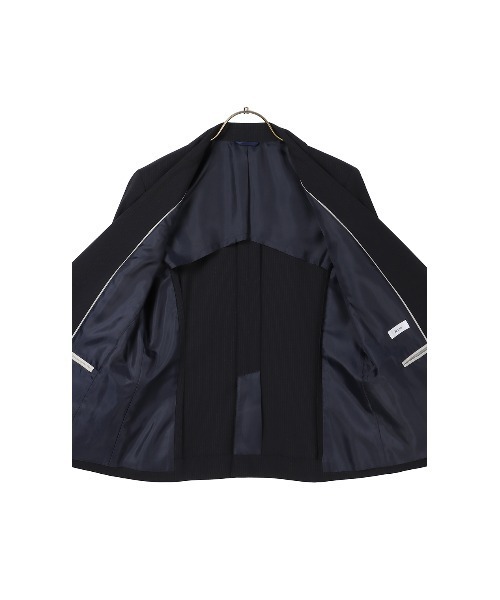 AOYAMA（アオヤマ）の「【洗える・防シワ・ストレッチ】きちんと見えを叶える♪テーラードジャケット/ストライプ｜通勤＆オフィス＆入卒＆セレモニー＆オケージョン〈大きいサイズあり〉（スーツジャケット・レディース・ネイビー・17号/15号/13号/11号/9号/7号/5号）」の11枚目の写真