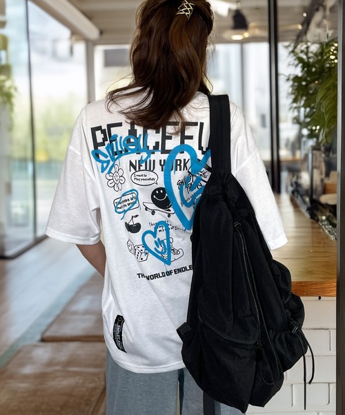[YESEYESEE] 韓国ファッション☆Tennis T-shirt 全3色 セール】レトロ ポップ ストリート ワイドシルエット 半袖 T