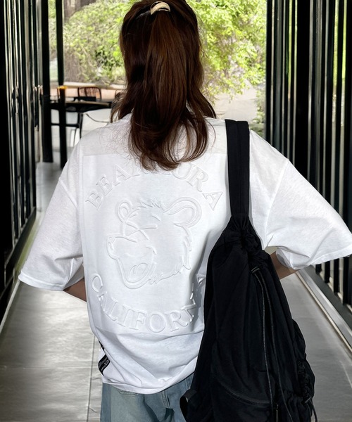 Candlestick(キャンドルスティック)の「レトロ ポップ ストリート ワイドシルエット 半袖 Tシャツ 韓国 ファッション(Tシャツ/カットソー・レディース・ブラック系2/レモンイエロー/ホワイト系2/ネイビー系1/グリーン系1/ホワイト系1/サックスブルー系1/ブラック系1/ミント/ダークグリーン系2/イエロー系1/ブラック系3/ホワイト系4/ホワイト系3/ブラック系4/ネイビー系2/グレー/ホワイト系5/ブラック系5・M/LL/L)」の3枚目の写真