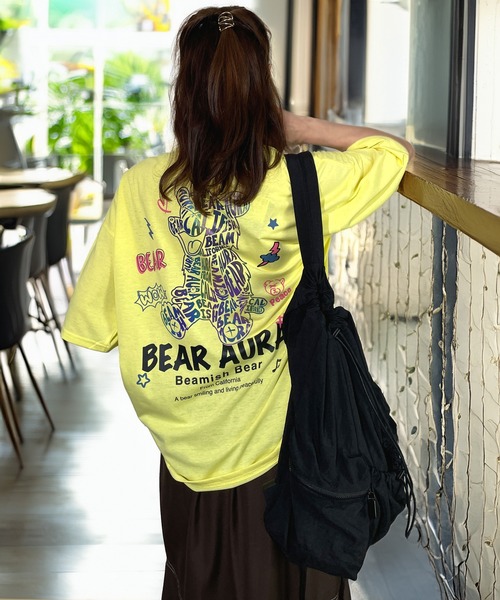 Candlestick(キャンドルスティック)の「レトロ ポップ ストリート ワイドシルエット 半袖 Tシャツ 韓国 ファッション(Tシャツ/カットソー・レディース・ブラック系2/レモンイエロー/ホワイト系2/ネイビー系1/グリーン系1/ホワイト系1/サックスブルー系1/ブラック系1/ミント/ダークグリーン系2/イエロー系1/ブラック系3/ホワイト系4/ホワイト系3/ブラック系4/ネイビー系2/グレー/ホワイト系5/ブラック系5・M/LL/L)」の19枚目の写真