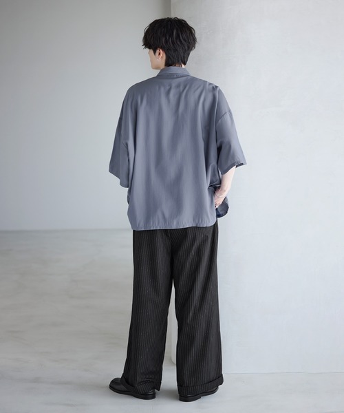 セール】ビッグシルエット半袖シアーシャツ（シャツ/ブラウス