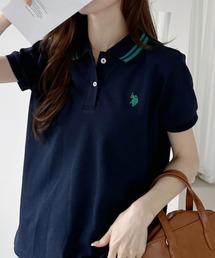 U.S. POLO ASSN.（ユーエスポロアッスン）の「U.S. POLO ASSN. 襟 配色ライン 鹿子 ポロシャツ（ポロシャツ）」