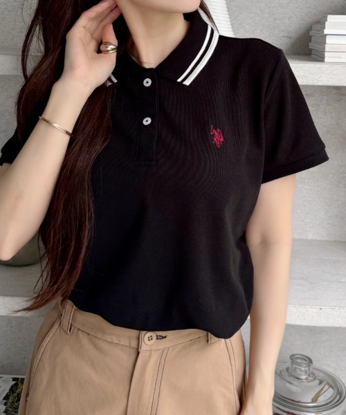 U.S. Polo Assn. スタジャン ブラック/ホワイト U.S. POLO ASSN./ユーエスポロアッスン 別注 オーバーサイズ
