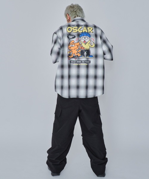 WEGO（ウィゴー）の「WEGO/イラストオンブレチェックシャツ（シャツ/ブラウス・メンズ・ブラック系その他2/ホワイト系その他2/ブルー系その他2/ブラウン系その他2・MEDIUM/LARGE）」の21枚目の写真