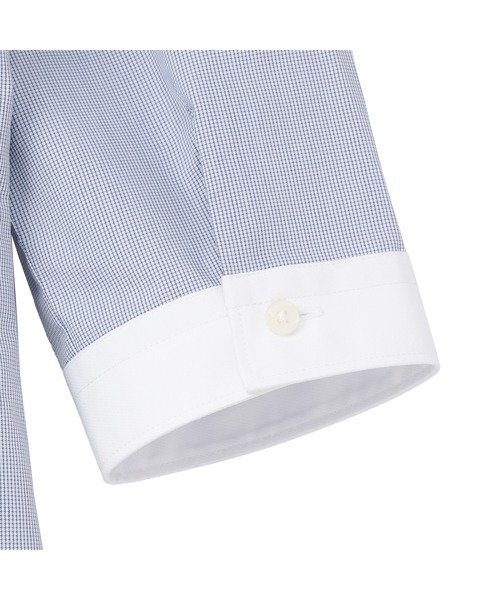 TOKYO SHIRTS（トウキョウシャツ）の「形態安定ノーアイロン ラウンド 7分袖ビジネスワイシャツ（ビジネスシャツ・レディース・ブルー・M/L/LL/XL/S）」の4枚目の写真
