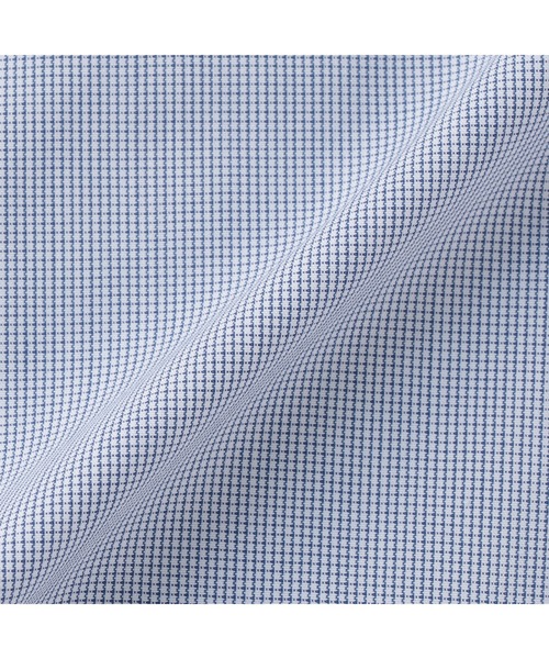 TOKYO SHIRTS（トウキョウシャツ）の「形態安定ノーアイロン ラウンド 7分袖ビジネスワイシャツ（ビジネスシャツ・レディース・ブルー・M/L/LL/XL/S）」の5枚目の写真