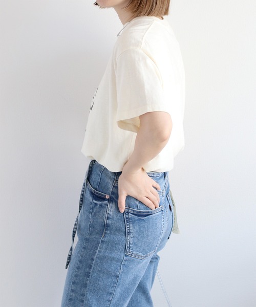 cepo（セポ）の「スラブコットン天竺ロゴショートスリーブTee（Tシャツ/カットソー・レディース・ブルー/オフホワイト/チャコール・M）」の11枚目の写真