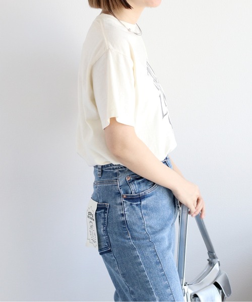 cepo（セポ）の「スラブコットン天竺ロゴショートスリーブTee（Tシャツ/カットソー・レディース・ブルー/オフホワイト/チャコール・M）」の14枚目の写真