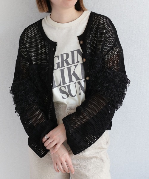 cepo（セポ）の「スラブコットン天竺ロゴショートスリーブTee（Tシャツ/カットソー・レディース・ブルー/オフホワイト/チャコール・M）」の5枚目の写真