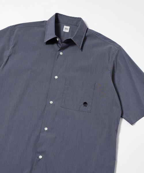 TAKEO KIKUCHI（タケオキクチ）の「【LIMITED】ワンポイント刺繍 半袖シャツ（シャツ/ブラウス・メンズ・ホワイト/ブルー/ネイビー/ブルー系2/ネイビー系2/ホワイト系3/サックスブルー・04/03/02/01/05）」の4枚目の写真