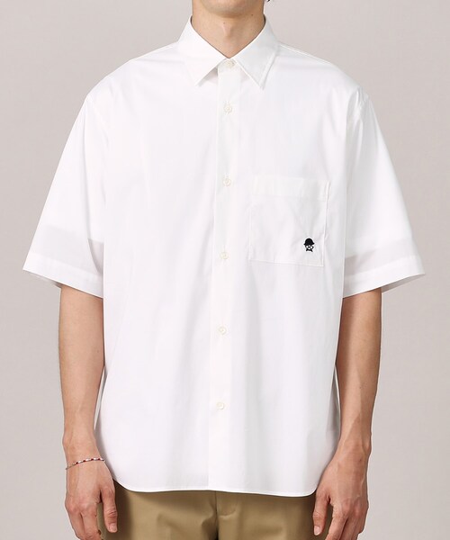 TAKEO KIKUCHI（タケオキクチ）の「【LIMITED】ワンポイント刺繍 半袖シャツ（シャツ/ブラウス・メンズ・ホワイト/ブルー/ネイビー/ブルー系2/ネイビー系2/ホワイト系3/サックスブルー・04/03/02/01/05）」の9枚目の写真