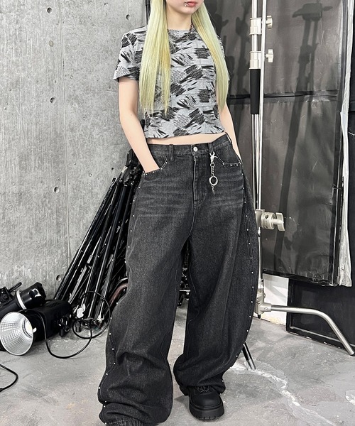Figments（フィグメンツ）の「オールオーバーパンクロゴＴ（Tシャツ/カットソー・レディース・ホワイト/グレー・FREE）」の11枚目の写真